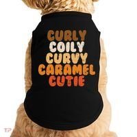 Curly Curvy Caramel Cutie Melanin Goddess Black Pride Gift Doggie Tank thumb 0