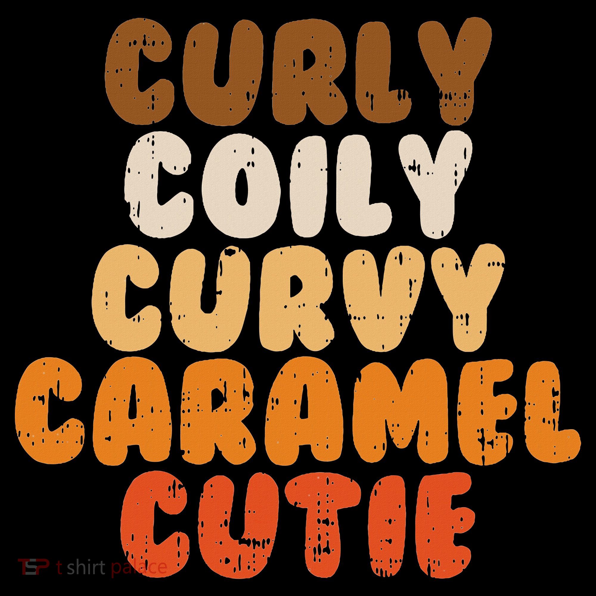 Curly Curvy Caramel Cutie Melanin Goddess Black Pride Gift Women's Hoodie