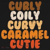 Curly Curvy Caramel Cutie Melanin Goddess Black Pride Gift Baby Bodysuit thumb 2