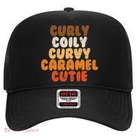 Curly Curvy Caramel Cutie Melanin Goddess Black Pride Gift Hat thumb 0