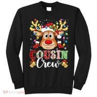 Christmas Cousin Crew Reindeer Santa Hat Lights Teens Sweatshirt thumb 0