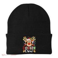 Christmas Cousin Crew Reindeer Santa Hat Lights Teens Beanie thumb 0