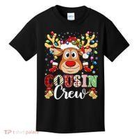 Christmas Cousin Crew Reindeer Santa Hat Lights Teens Kids T-Shirt thumb 0