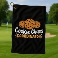 Cookie Chaos Coordinator Cookies Golf Towel thumb 1