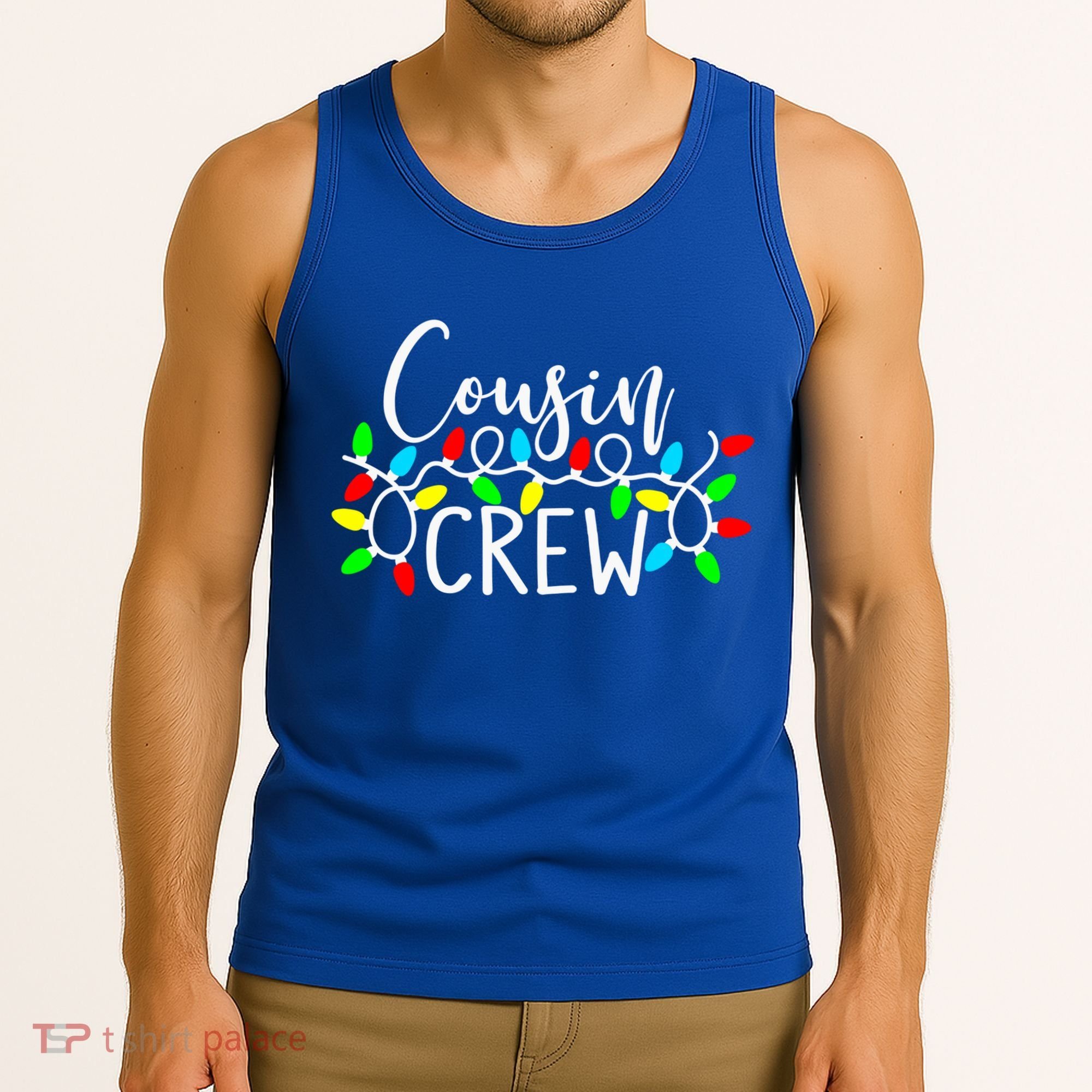 Christmas Cousin Crew Christmas Light Xmas Matching Family Cute Gift Tank Top