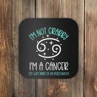 Crabby Cancer Crab Zodiac Symbol Summer Birthday Horoscope Coaster thumb 0