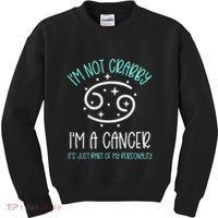 Crabby Cancer Crab Zodiac Symbol Summer Birthday Horoscope Kids Sweatshirt thumb 0