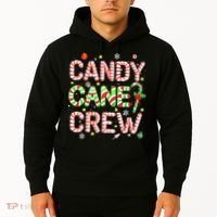 Candy Cane Crew Funny Christmas Candy Lover X-mas Pajamas Hoodie thumb 2