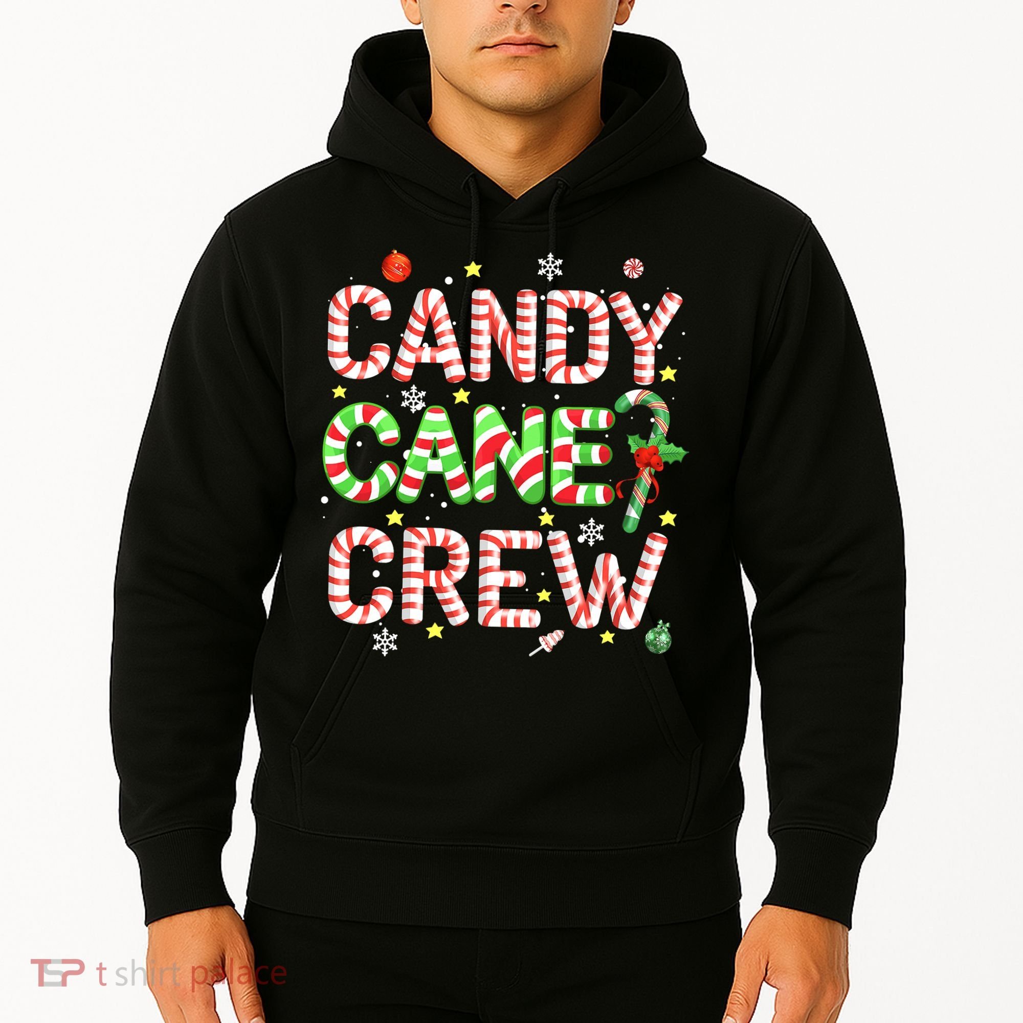 Candy Cane Crew Funny Christmas Candy Lover X-mas Pajamas Hoodie