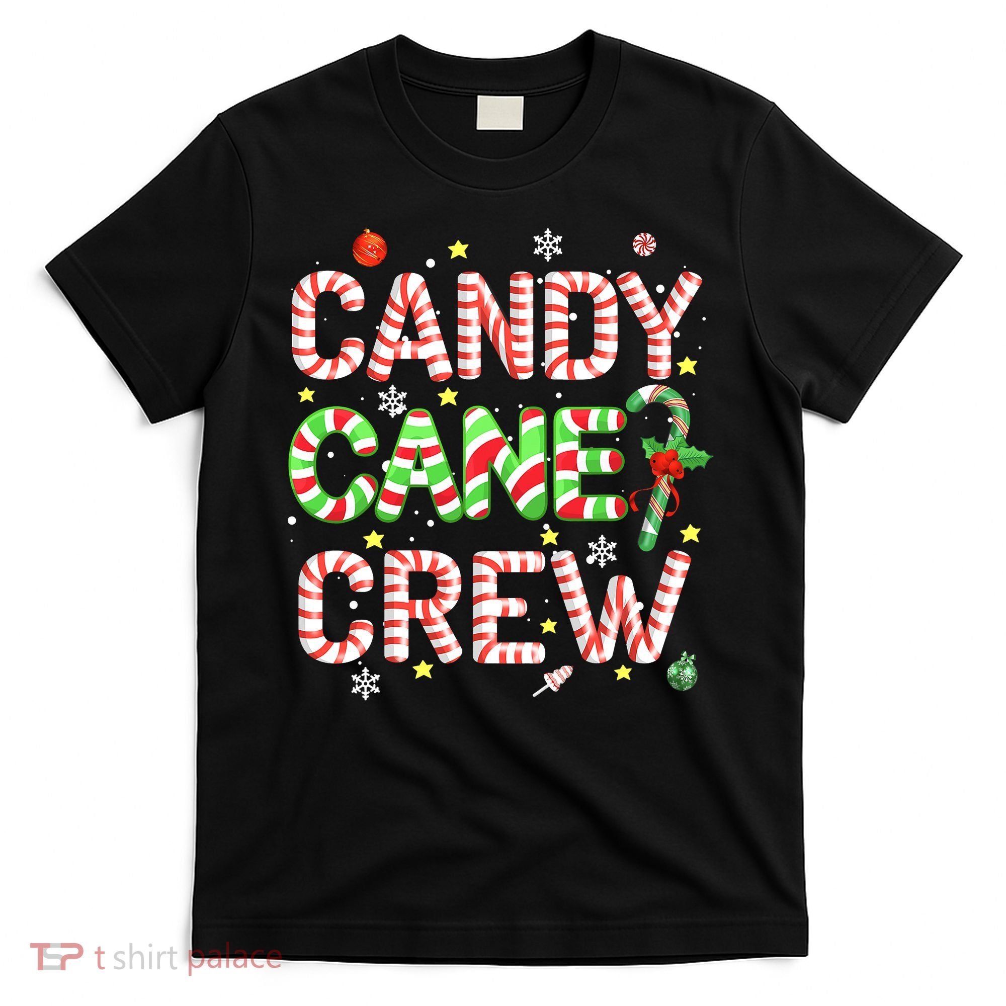 Candy Cane Crew Funny Christmas Candy Lover X-mas Pajamas T-Shirt
