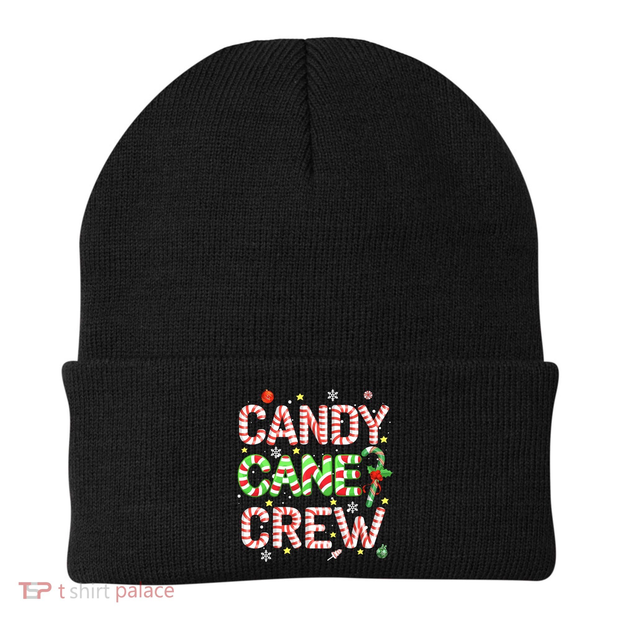 Candy Cane Crew Funny Christmas Candy Lover X-mas Pajamas Beanie