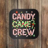 Candy Cane Crew Funny Christmas Candy Lover X-mas Pajamas Coaster thumb 0