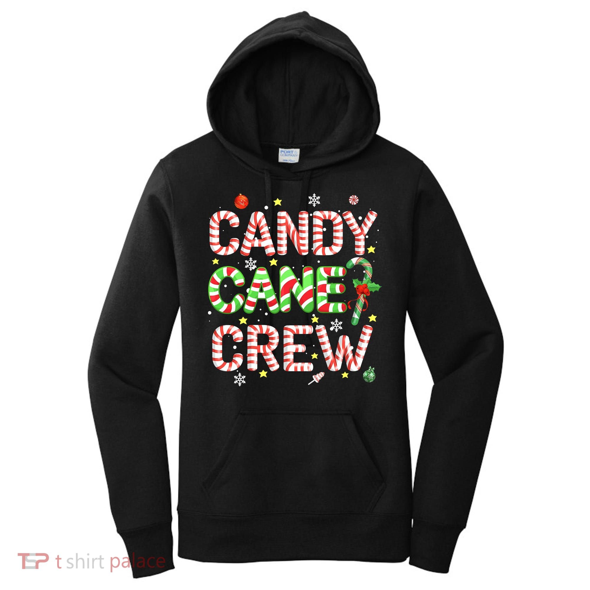 Candy Cane Crew Funny Christmas Candy Lover X-mas Pajamas Women's Hoodie