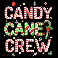 Candy Cane Crew Funny Christmas Candy Lover X-mas Pajamas Women's Hoodie thumb 2