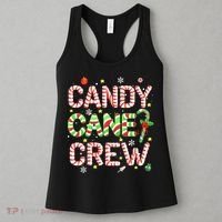 Candy Cane Crew Funny Christmas Candy Lover X-mas Pajamas Women's Tank Top thumb 3
