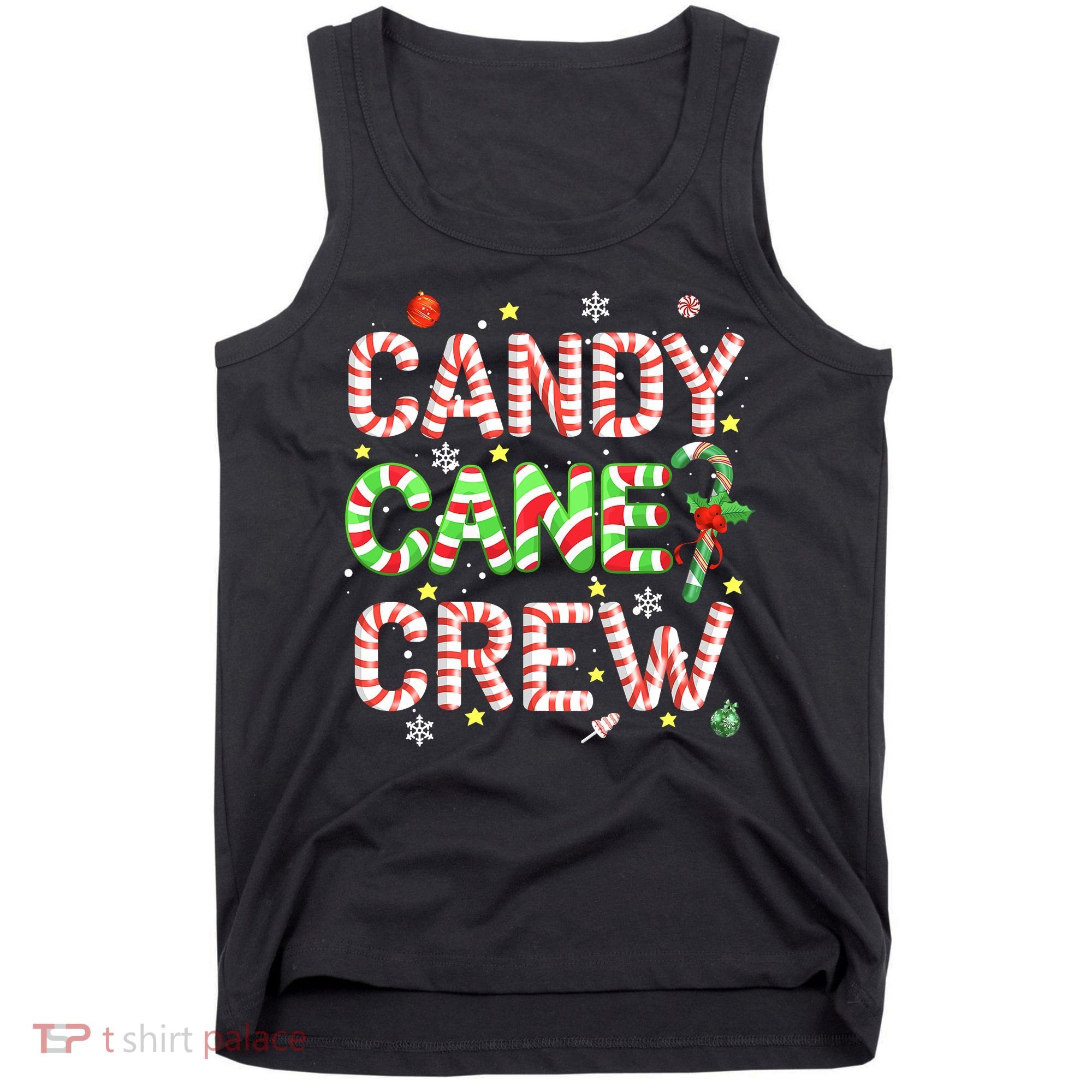 Candy Cane Crew Funny Christmas Candy Lover X-mas Pajamas Tank Top