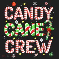 Candy Cane Crew Funny Christmas Candy Lover X-mas Pajamas Golf Towel thumb 3