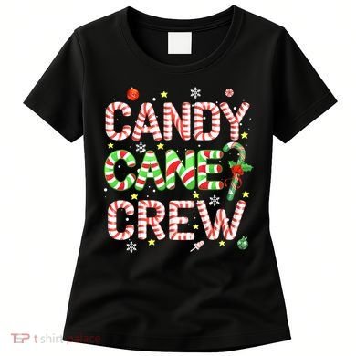 Candy Cane Crew Funny Christmas Candy Lover X-mas Pajamas Women's T-Shirt