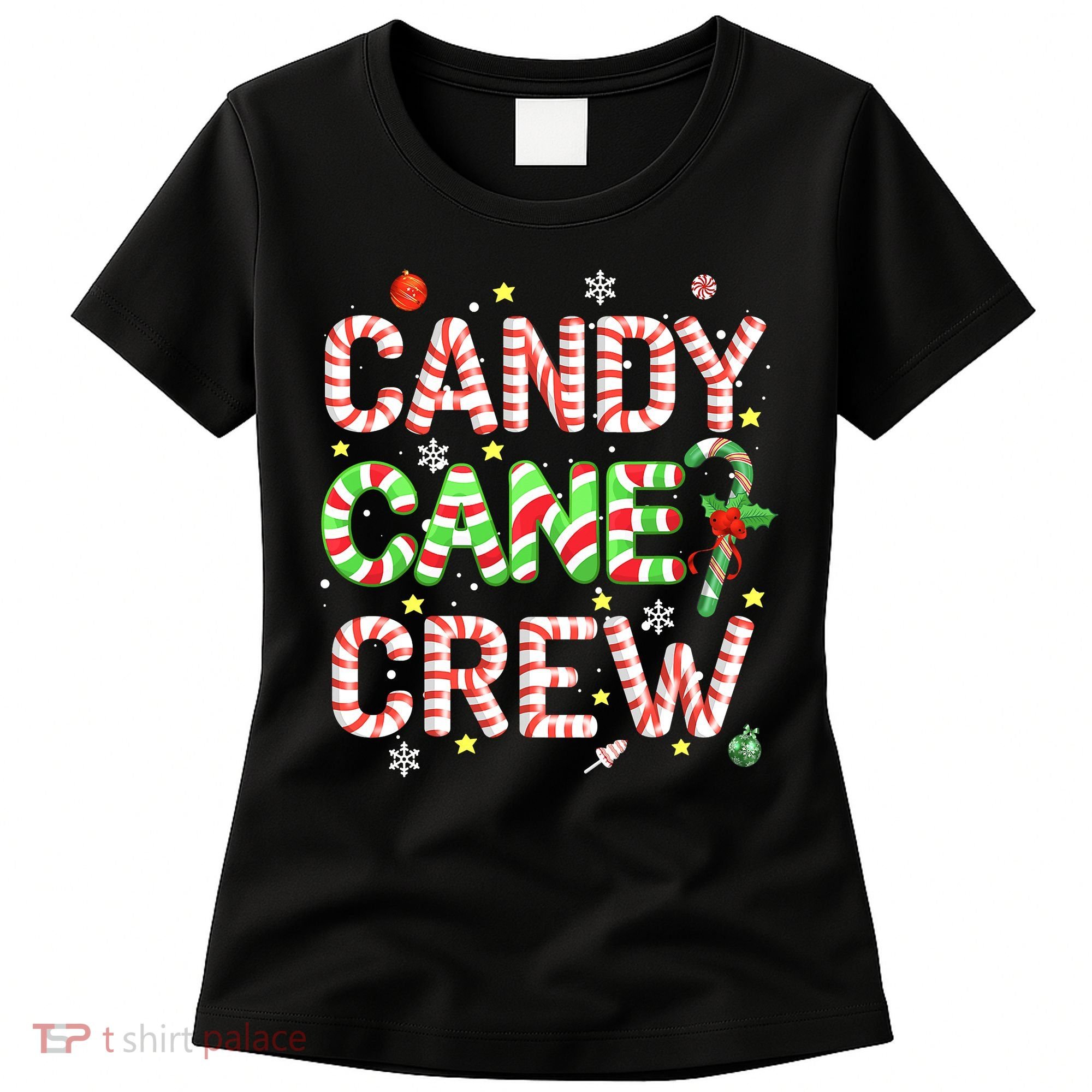 Candy Cane Crew Funny Christmas Candy Lover X-mas Pajamas Women's T-Shirt