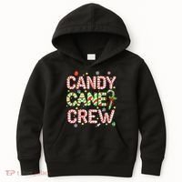 Candy Cane Crew Funny Christmas Candy Lover X-mas Pajamas Kids Hoodie thumb 0