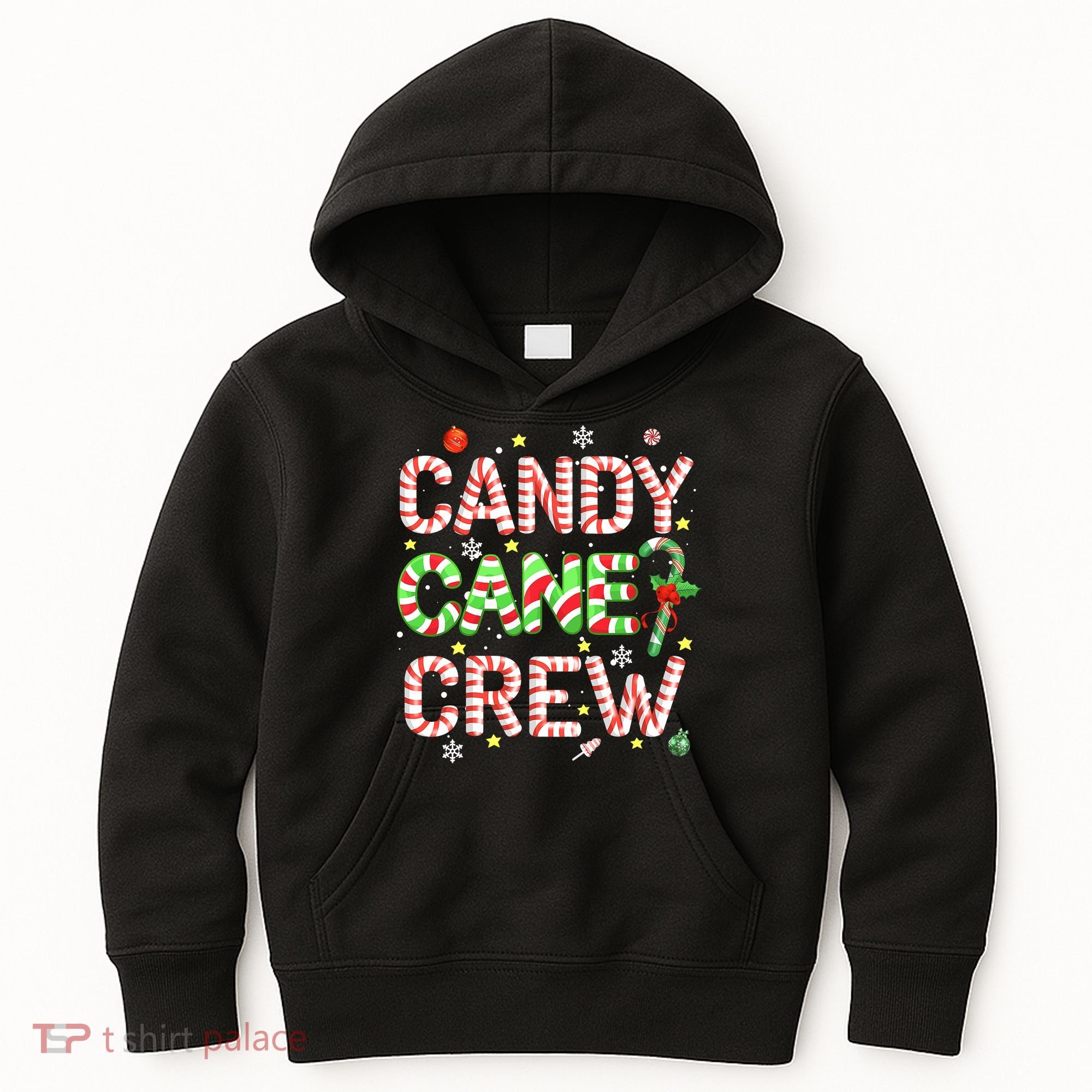 Candy Cane Crew Funny Christmas Candy Lover X-mas Pajamas Kids Hoodie
