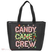 Candy Cane Crew Funny Christmas Candy Lover X-mas Pajamas Tote Bag thumb 0