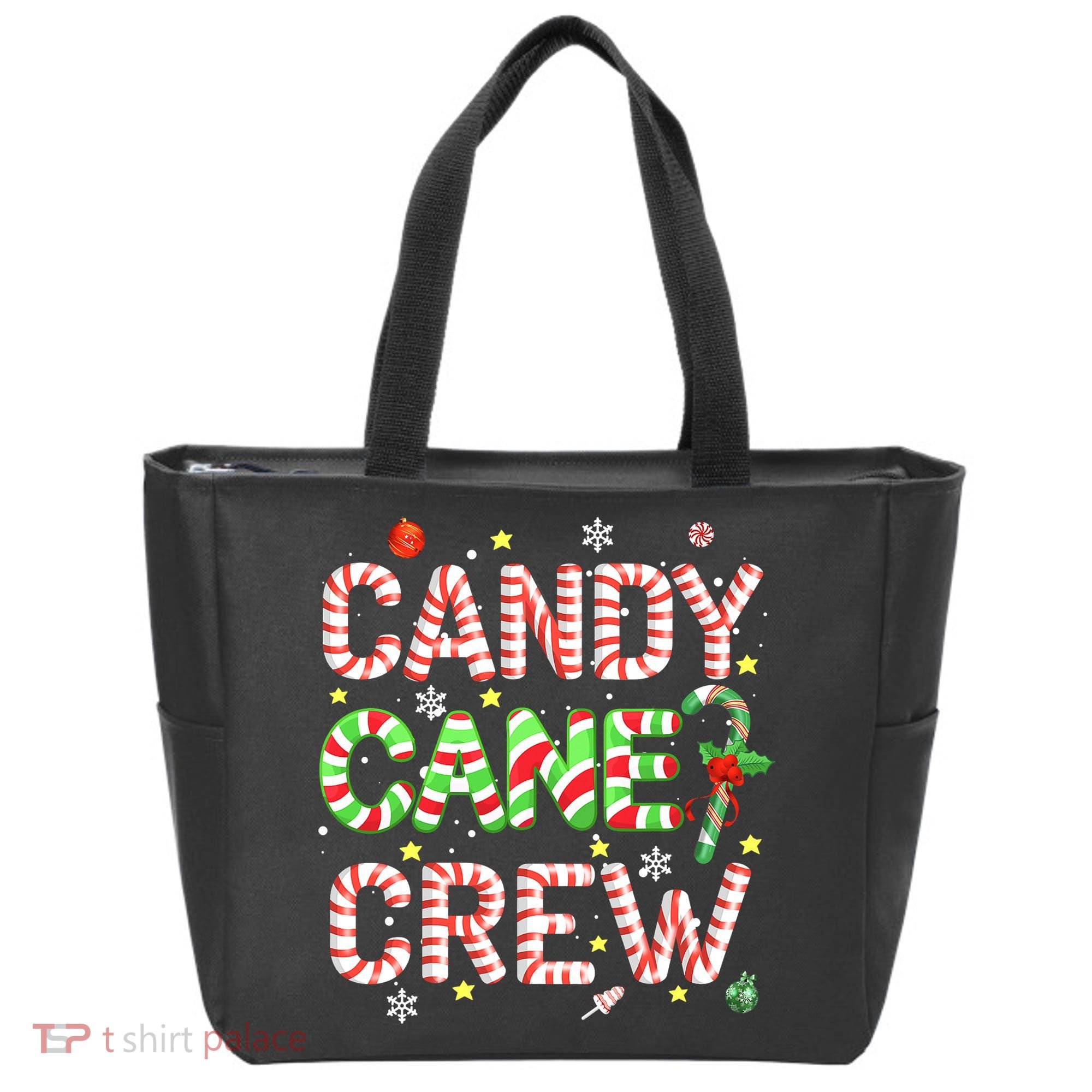 Candy Cane Crew Funny Christmas Candy Lover X-mas Pajamas Tote Bag