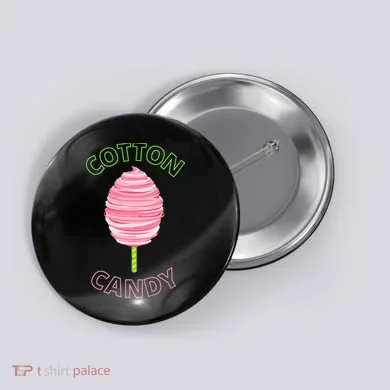 Cotton Candy Cone Button