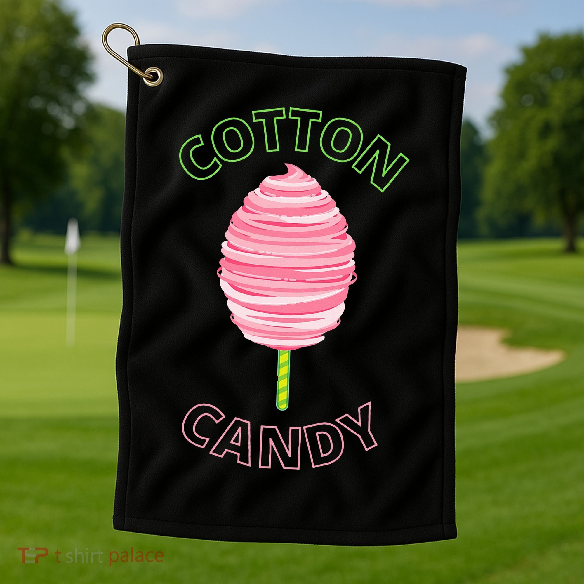 Cotton Candy Cone Golf Towel