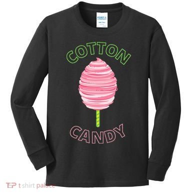 Cotton Candy Cone Kids Long Sleeve Shirt