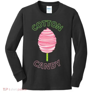 Cotton Candy Cone Kids Long Sleeve Shirt