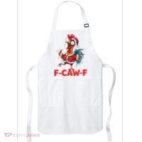 Crazy Chicken Cartoon F-Caw-F Funny Santa Chrismas Apron thumb 0