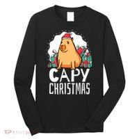 Capy Christmas Capybara Long Sleeve Shirt thumb 0