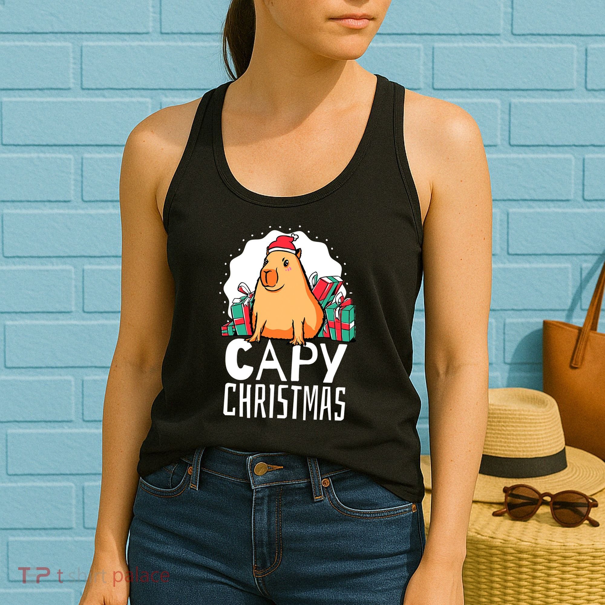 Capy Christmas Capybara Women's Tank Top