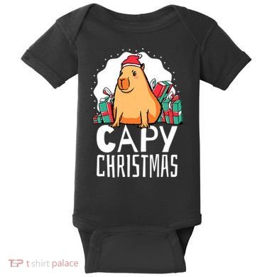 Capy Christmas Capybara Baby Bodysuit