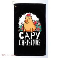 Capy Christmas Capybara Golf Towel thumb 0