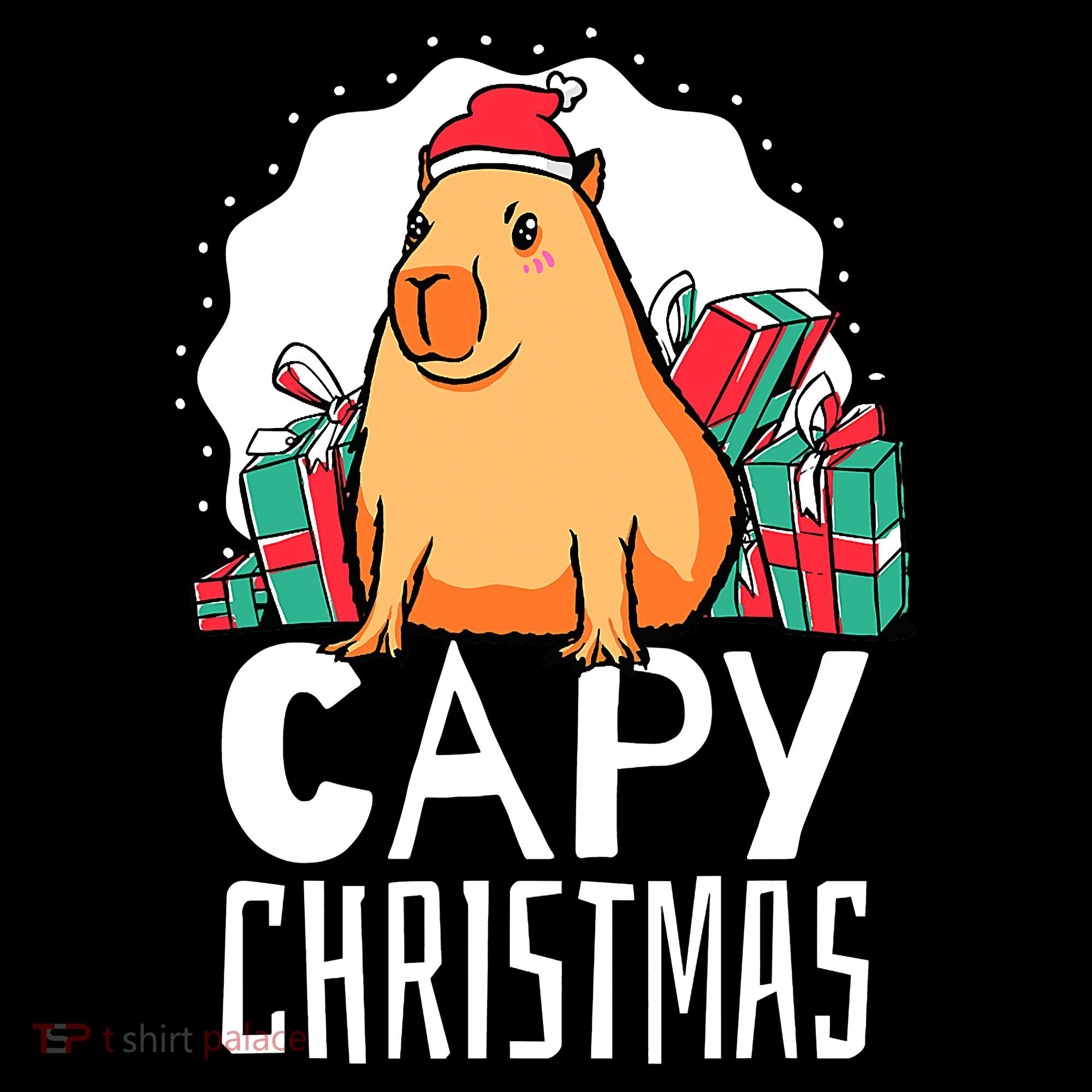 Capy Christmas Capybara Women's Long Sleeve Shirt