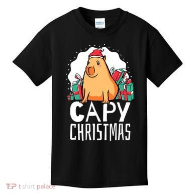 Capy Christmas Capybara Kids T-Shirt