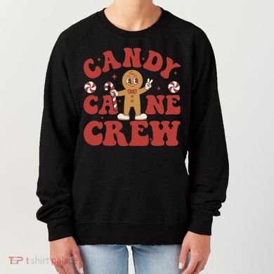 Candy Cane Crew Cookie Merry Christmas Gingerbread Cute  Women's Sweatshirt