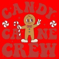 Candy Cane Crew Cookie Merry Christmas Gingerbread Cute  Santa Hat thumb 1