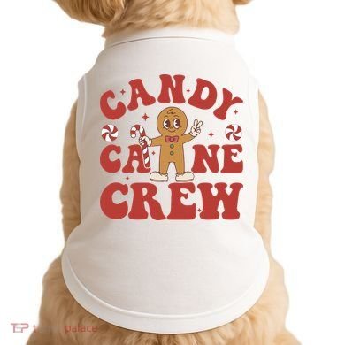 Candy Cane Crew Cookie Merry Christmas Gingerbread Cute  Doggie Tank