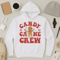 Candy Cane Crew Cookie Merry Christmas Gingerbread Cute  Hoodie thumb 3
