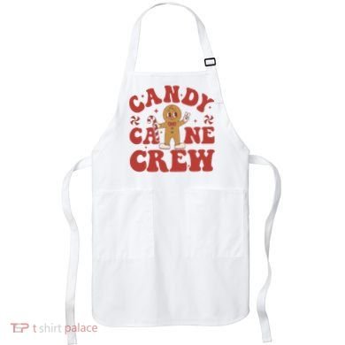 Candy Cane Crew Cookie Merry Christmas Gingerbread Cute  Apron