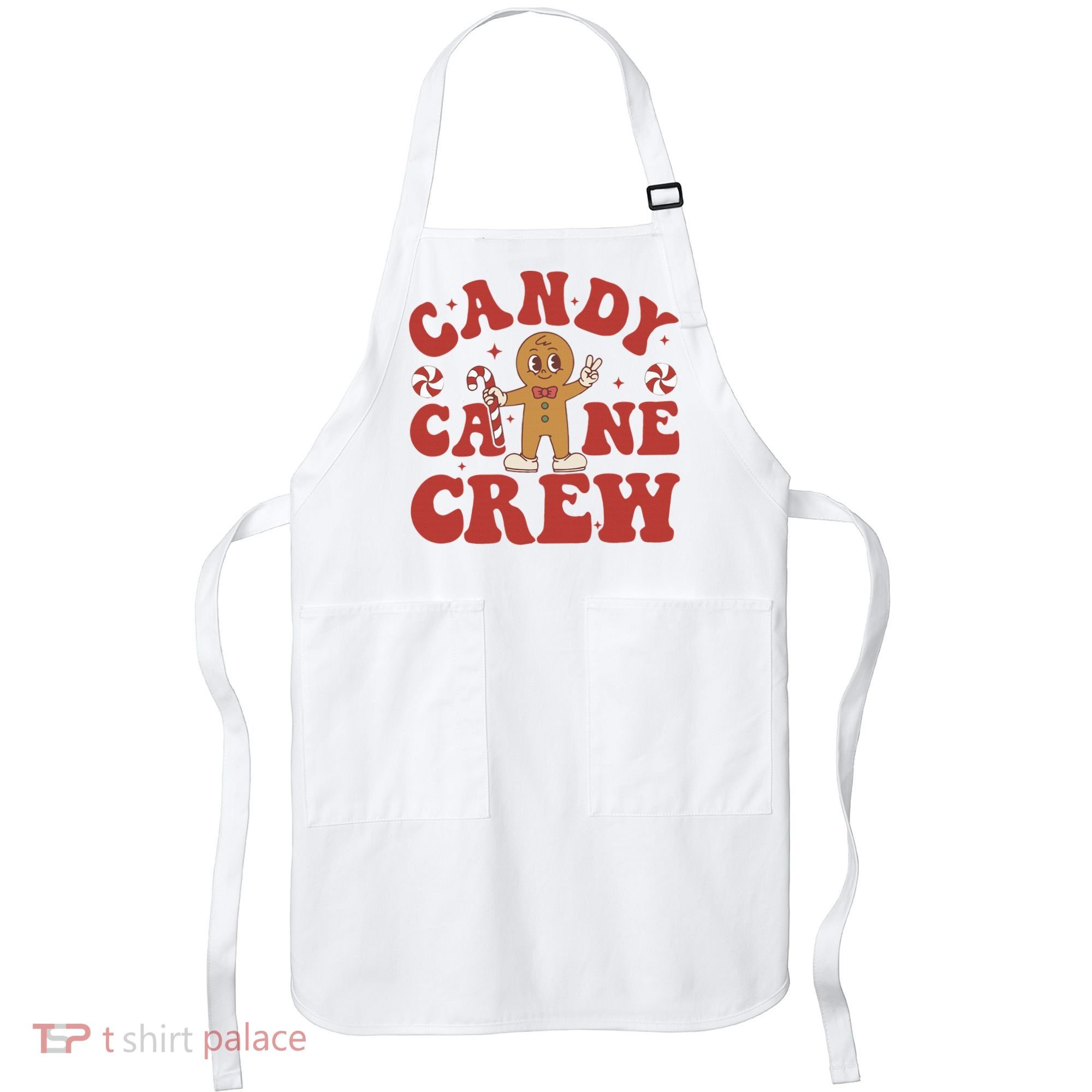 Candy Cane Crew Cookie Merry Christmas Gingerbread Cute  Apron