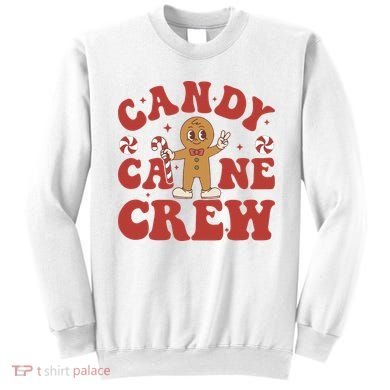 Candy Cane Crew Cookie Merry Christmas Gingerbread Cute  Sweatshirt