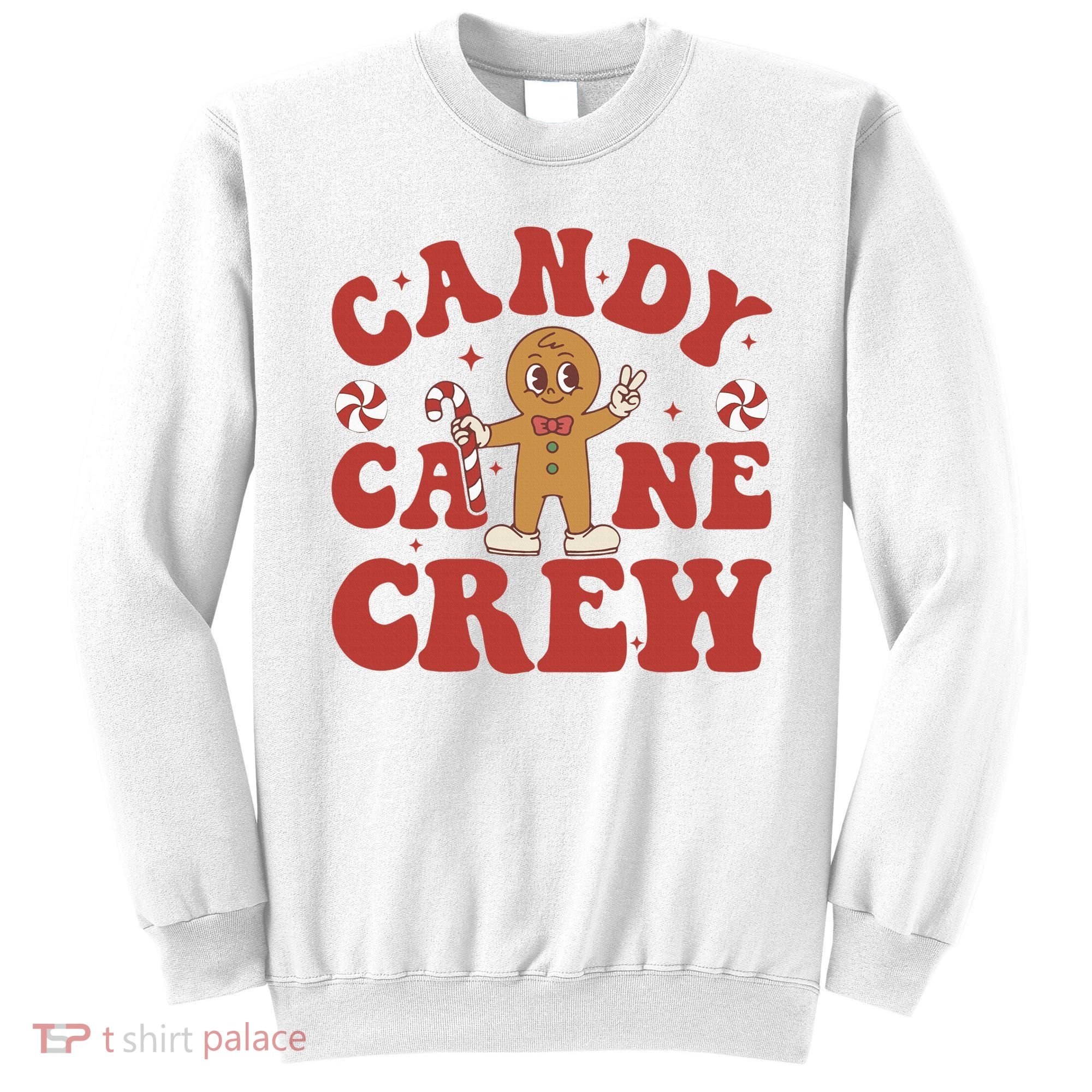 Candy Cane Crew Cookie Merry Christmas Gingerbread Cute  Sweatshirt