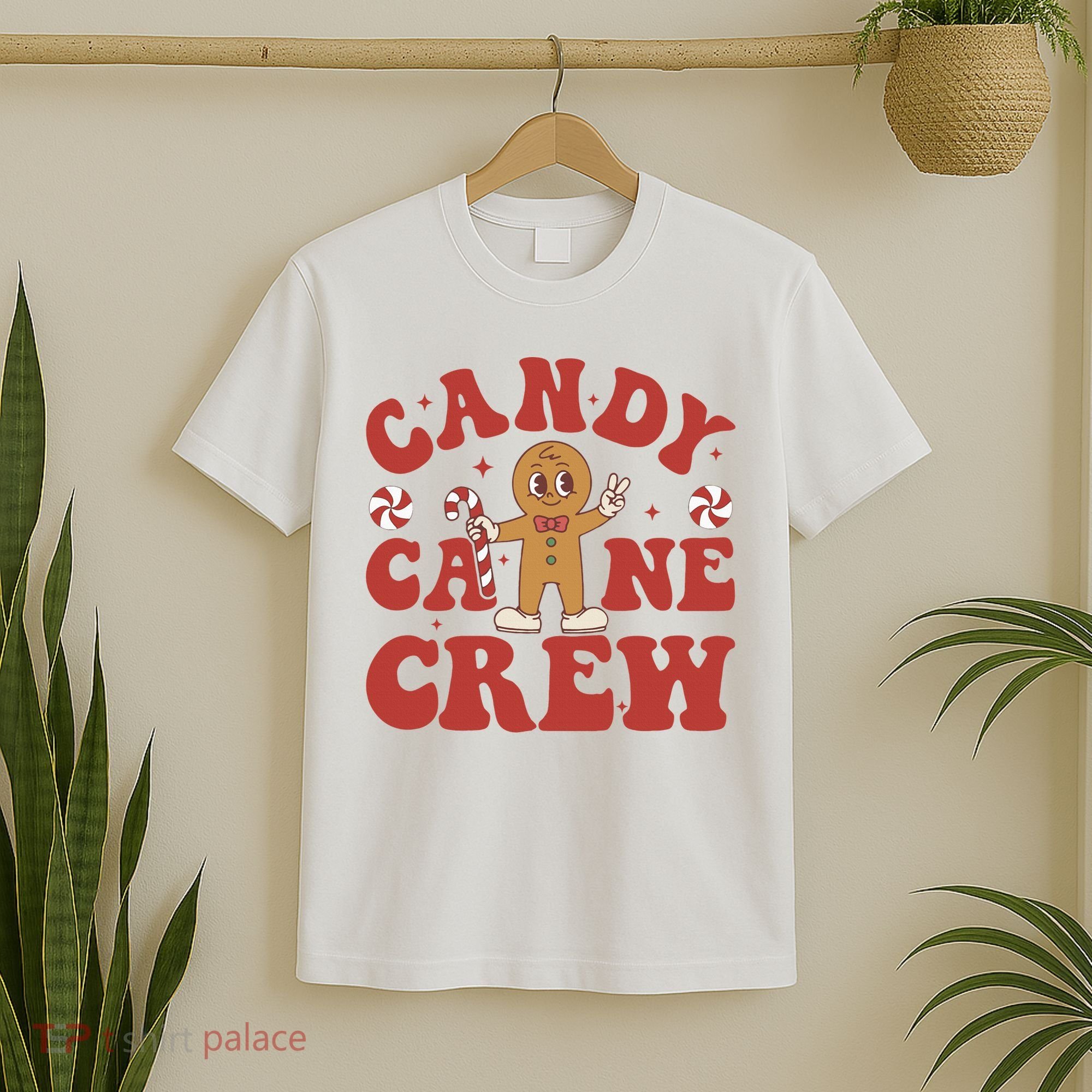 Candy Cane Crew Cookie Merry Christmas Gingerbread Cute  T-Shirt