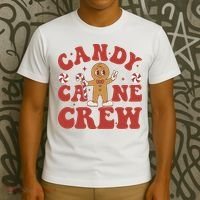 Candy Cane Crew Cookie Merry Christmas Gingerbread Cute  T-Shirt thumb 3