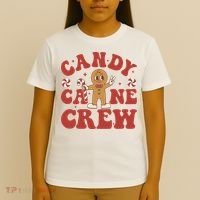 Candy Cane Crew Cookie Merry Christmas Gingerbread Cute  T-Shirt thumb 4