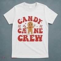 Candy Cane Crew Cookie Merry Christmas Gingerbread Cute  T-Shirt thumb 5